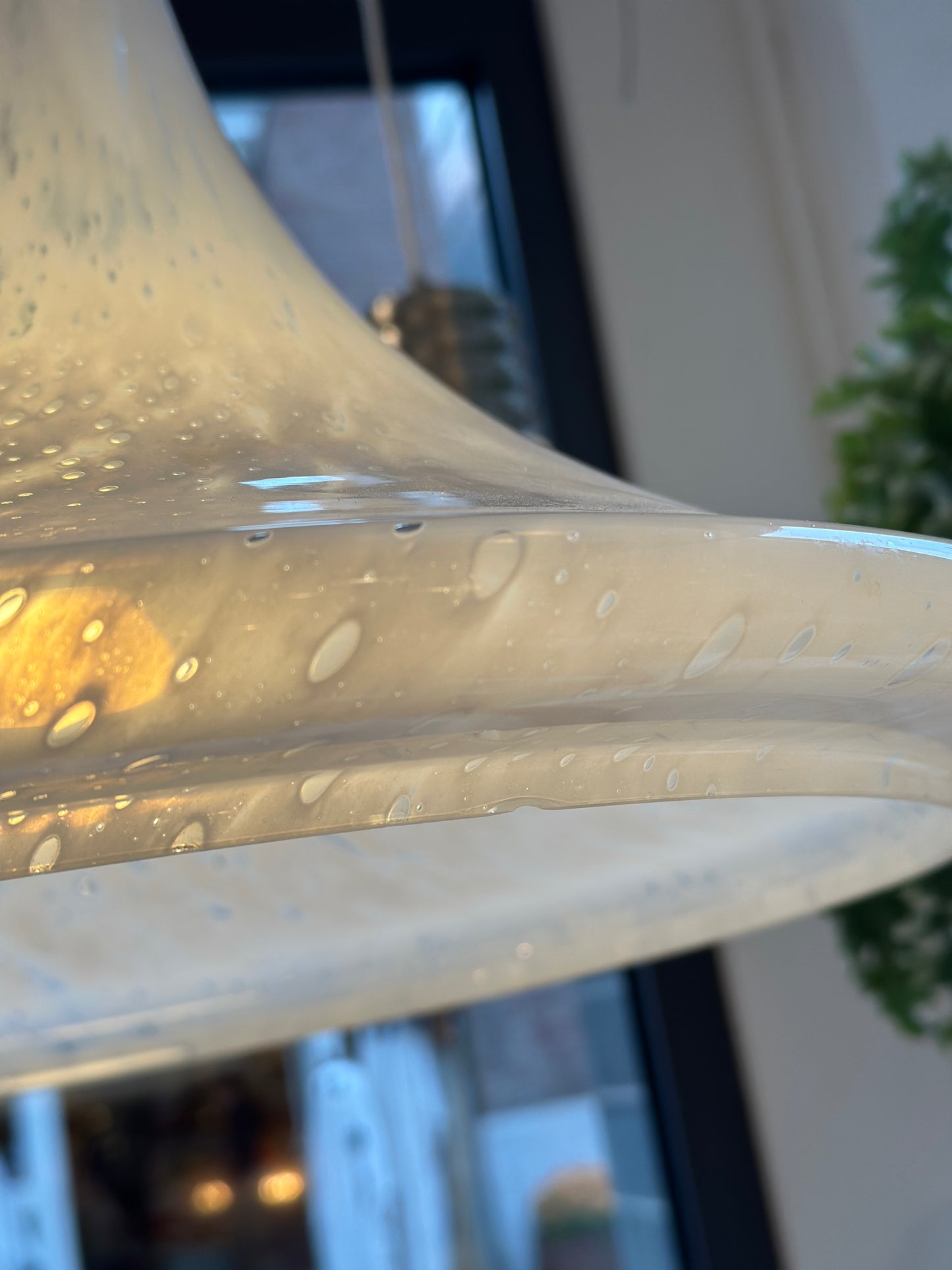 Rare Glashütte Limburg “Trumpet” Pendant Lamp – 1970s