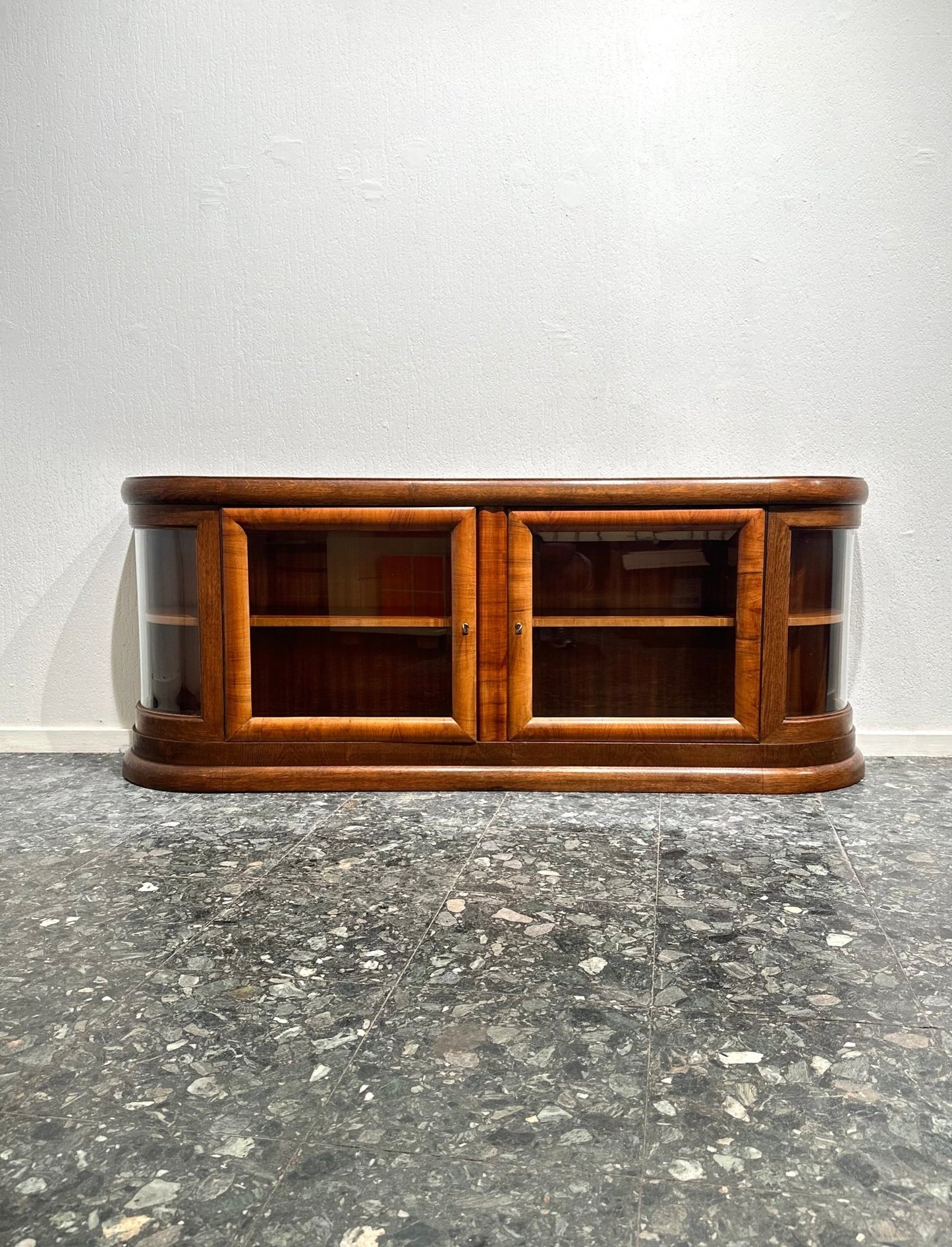 Art - Deco Walnut Sideboard Wall Cabinet - Lattico