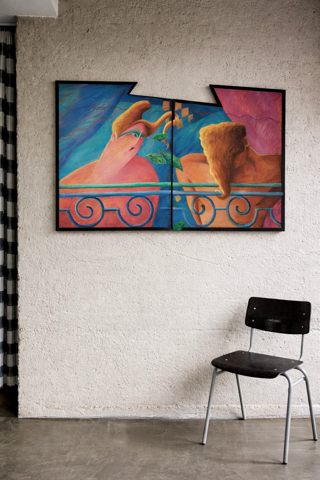 French Neo-Expressionist Diptych 1982