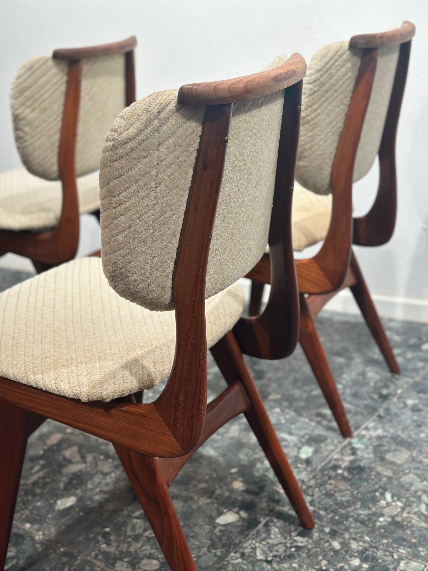 Set of 4 Vintage Bako Teak Dining chairs