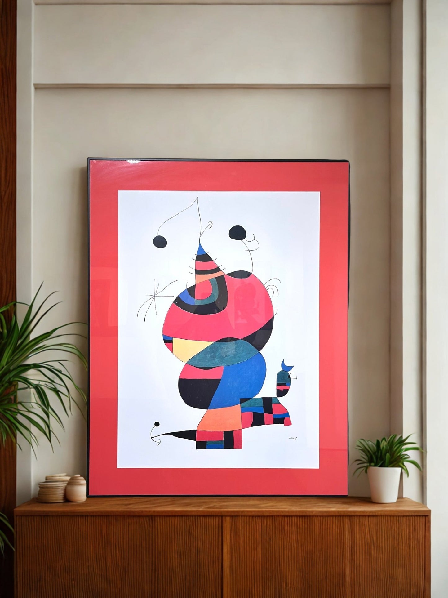 Vintage Joan Miró, Red Sky - Lattico