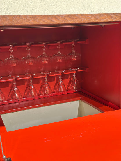 French cocktail cabinet / serving bar trolley