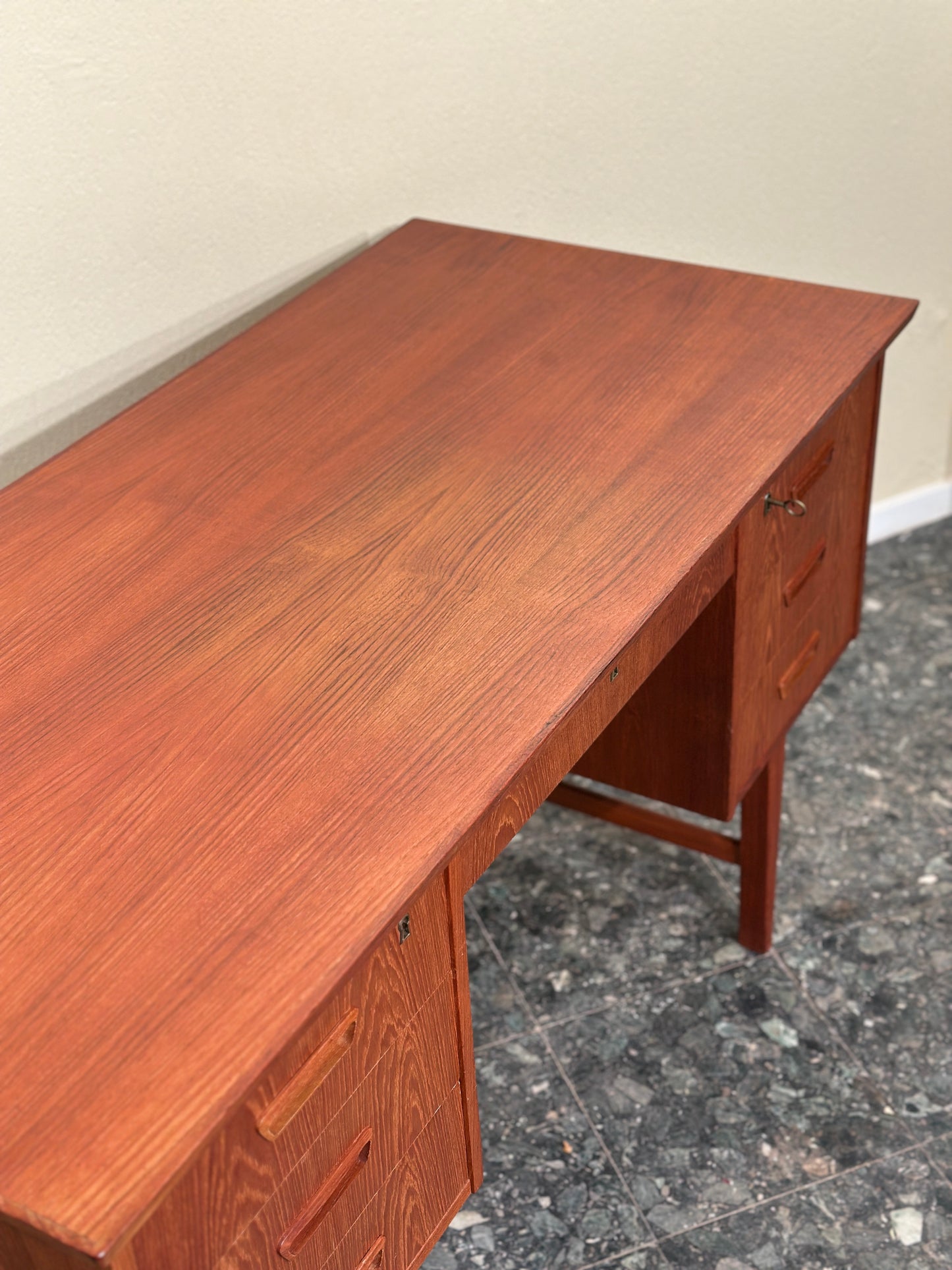 Danish Teak Freestanding Desk