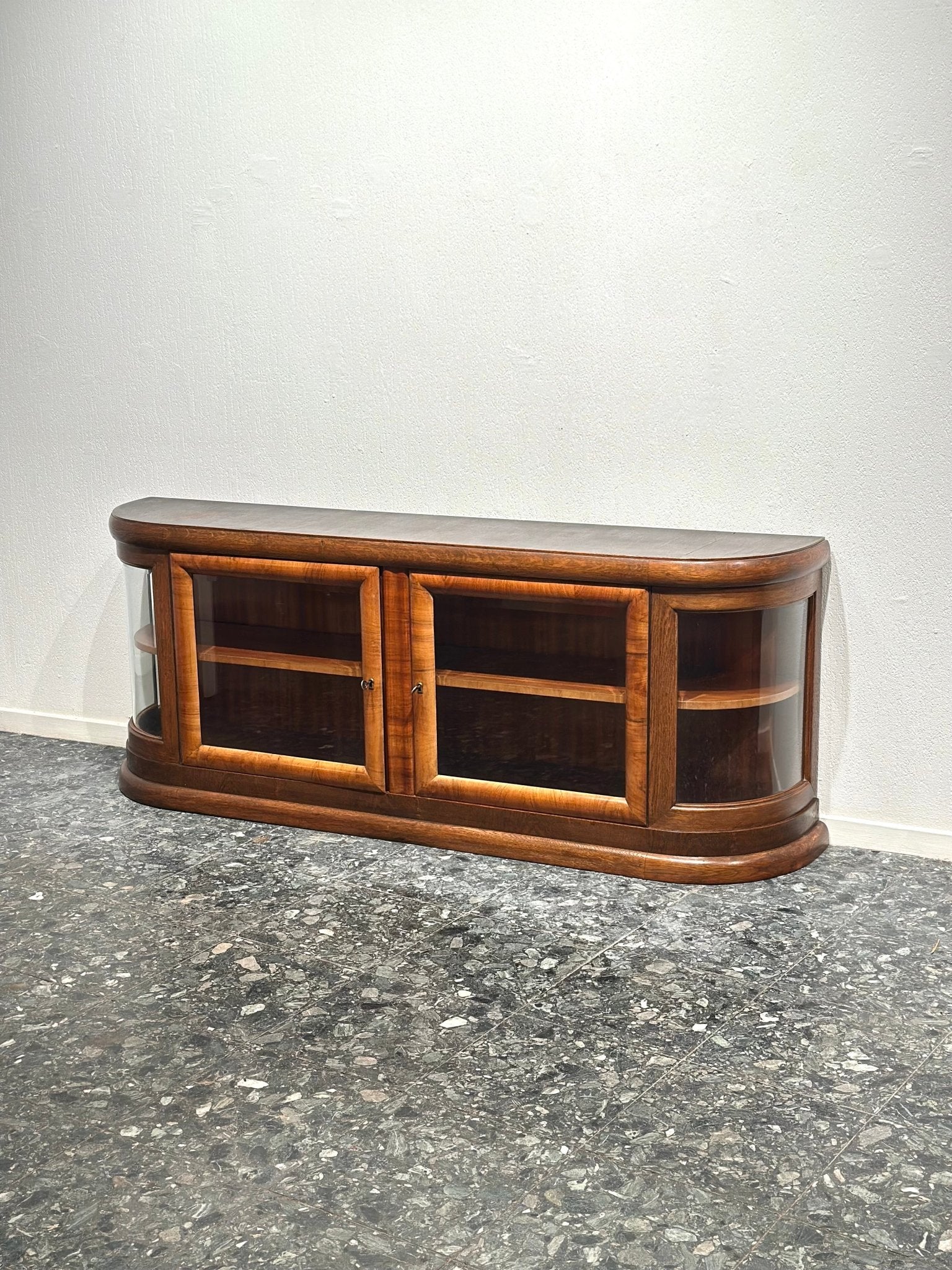 Art - Deco Walnut Sideboard Wall Cabinet - Lattico