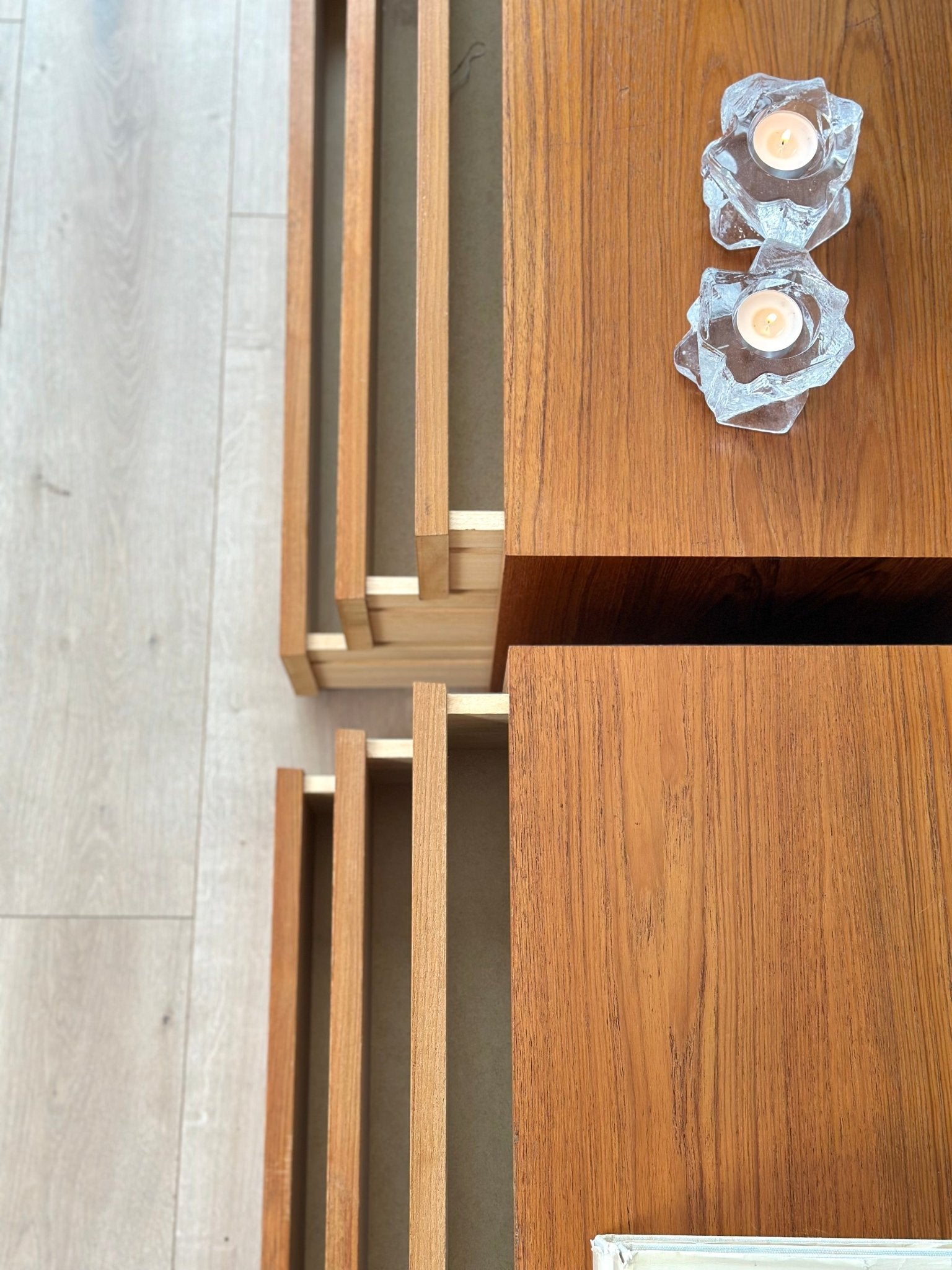 Set of 2 Vintage Teak Dressers / Bedside Tables - Lattico