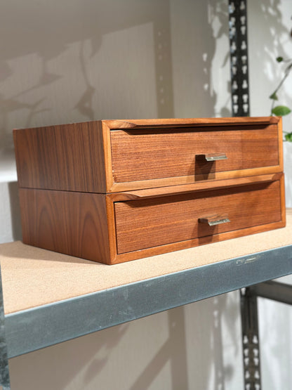 Set Vintage Teak Floating Nightstands