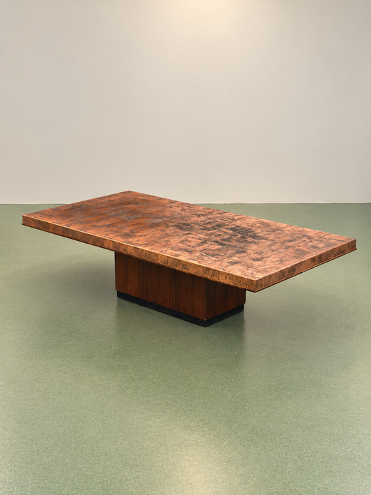 Etched Copper Coffee Table by Heinz Lilienthal, 1970s