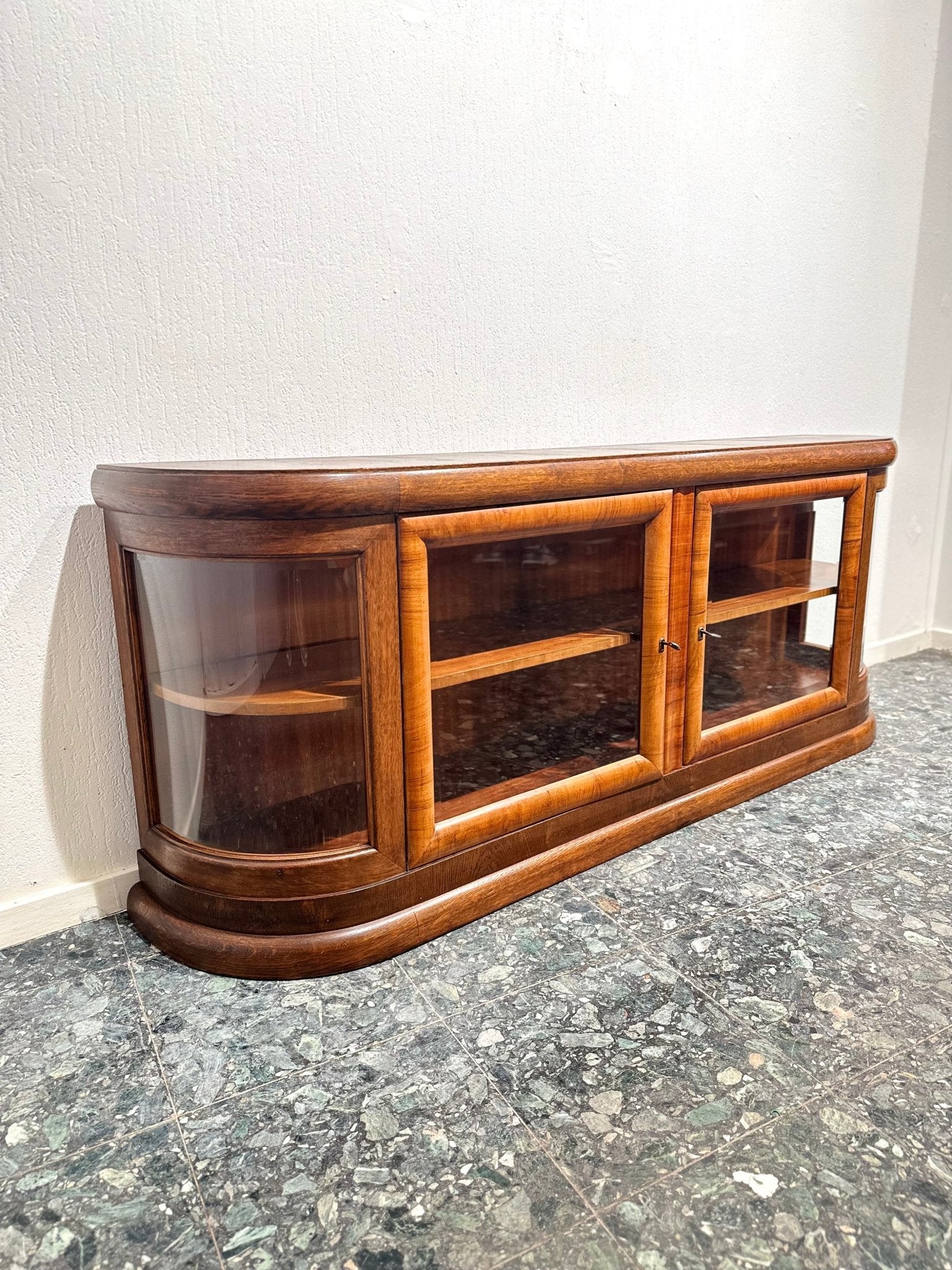 Art - Deco Walnut Sideboard Wall Cabinet - Lattico