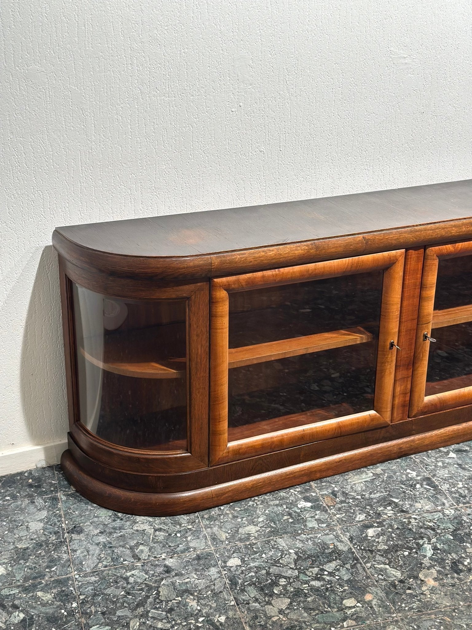 Art - Deco Walnut Sideboard Wall Cabinet - Lattico