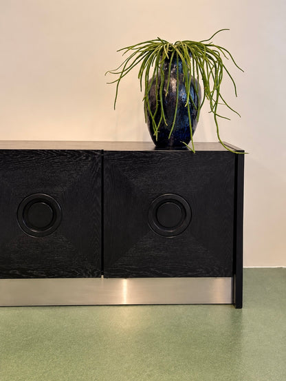 Black Brutalist Sideboard, 1970’s