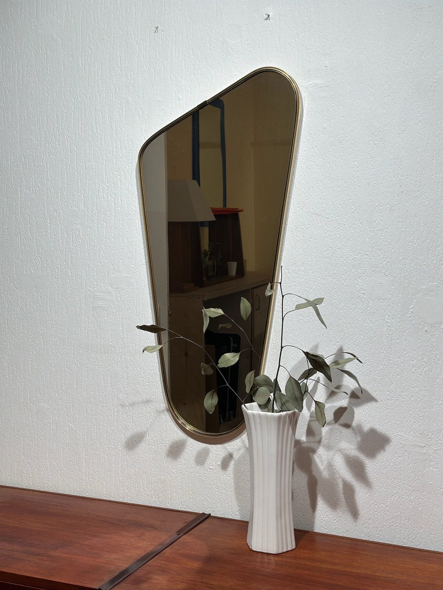 Vintage Brass Mirror '60s - Lattico