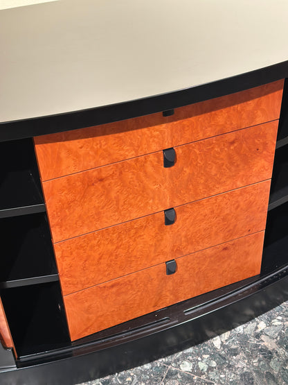 Black 80’s Art Deco style sideboard