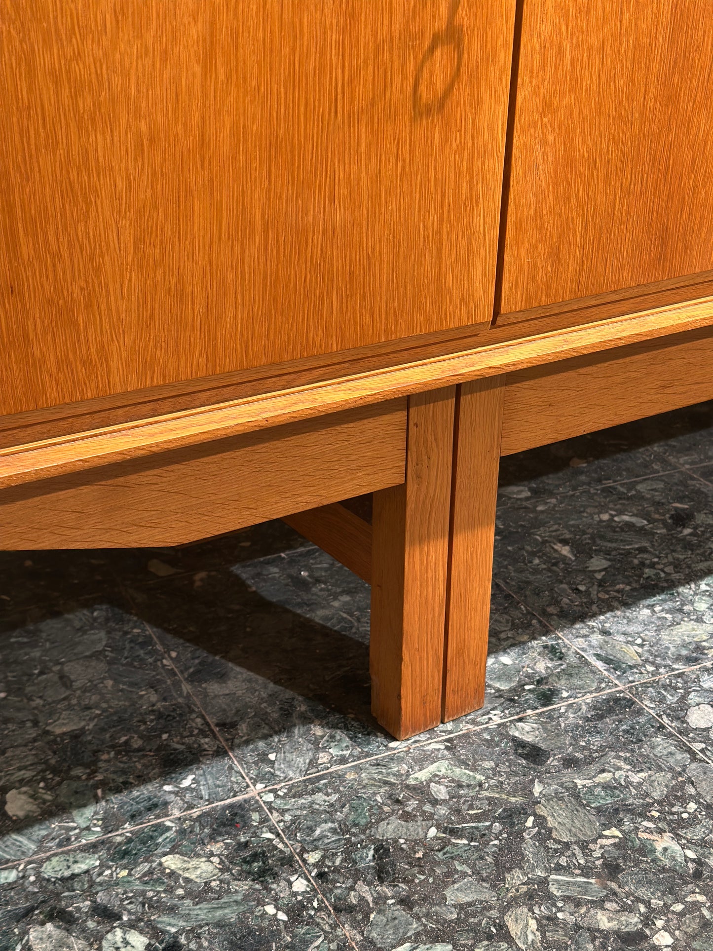 Midcentury Minimal Oak Sideboard