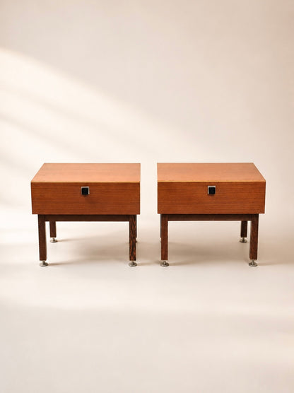 Set Midcentury Teak Nighstands