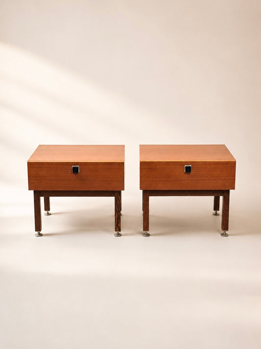 Set Midcentury Teak Nighstands