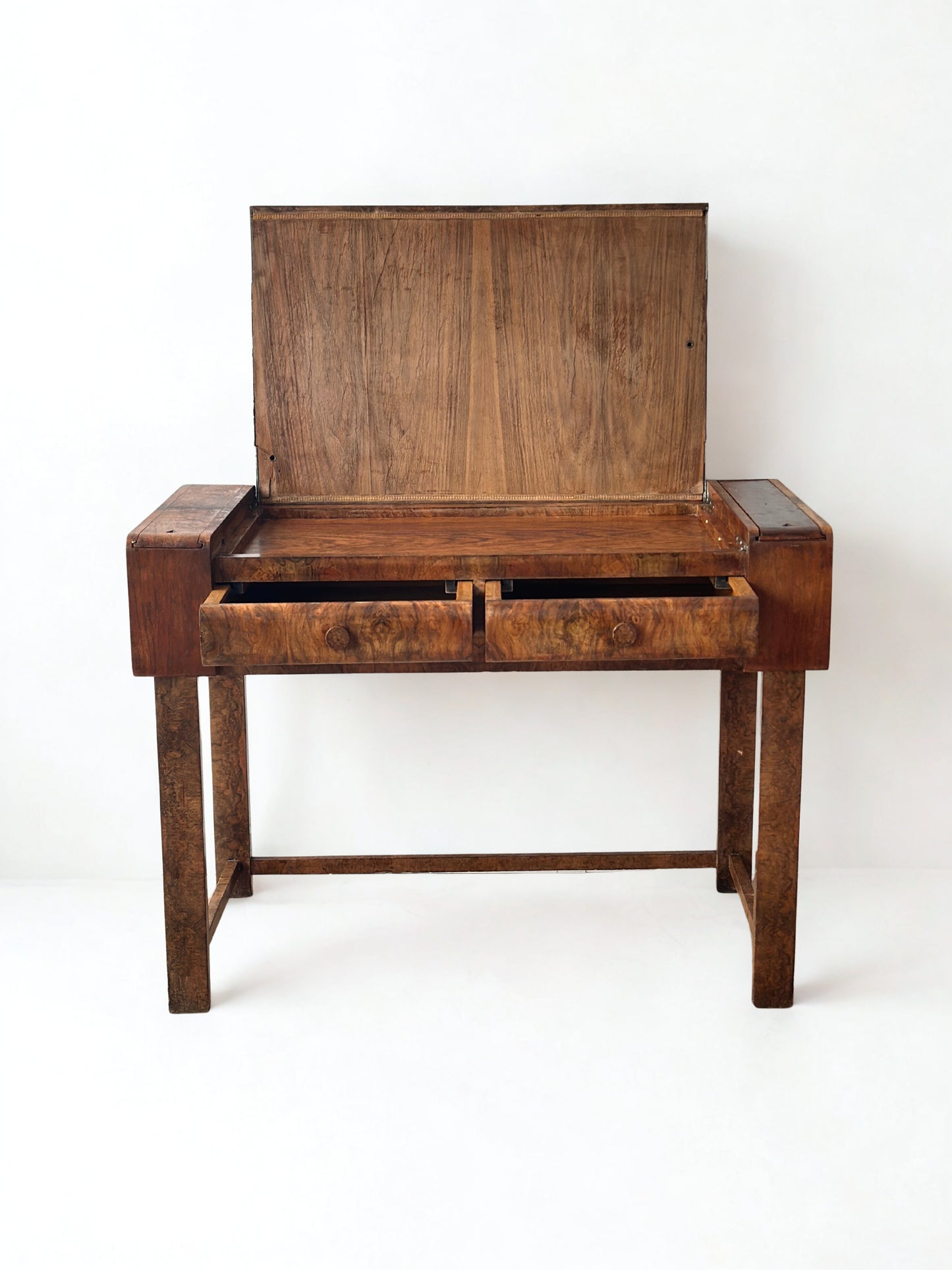 French Art Deco Desk in Burlwood