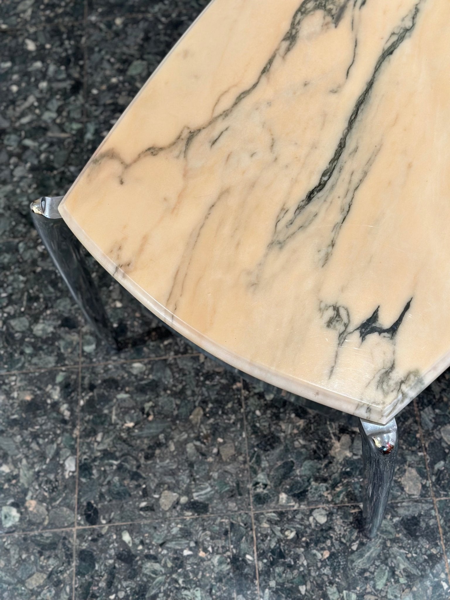 Vintage Chrome & Marble Coffeetable - Lattico