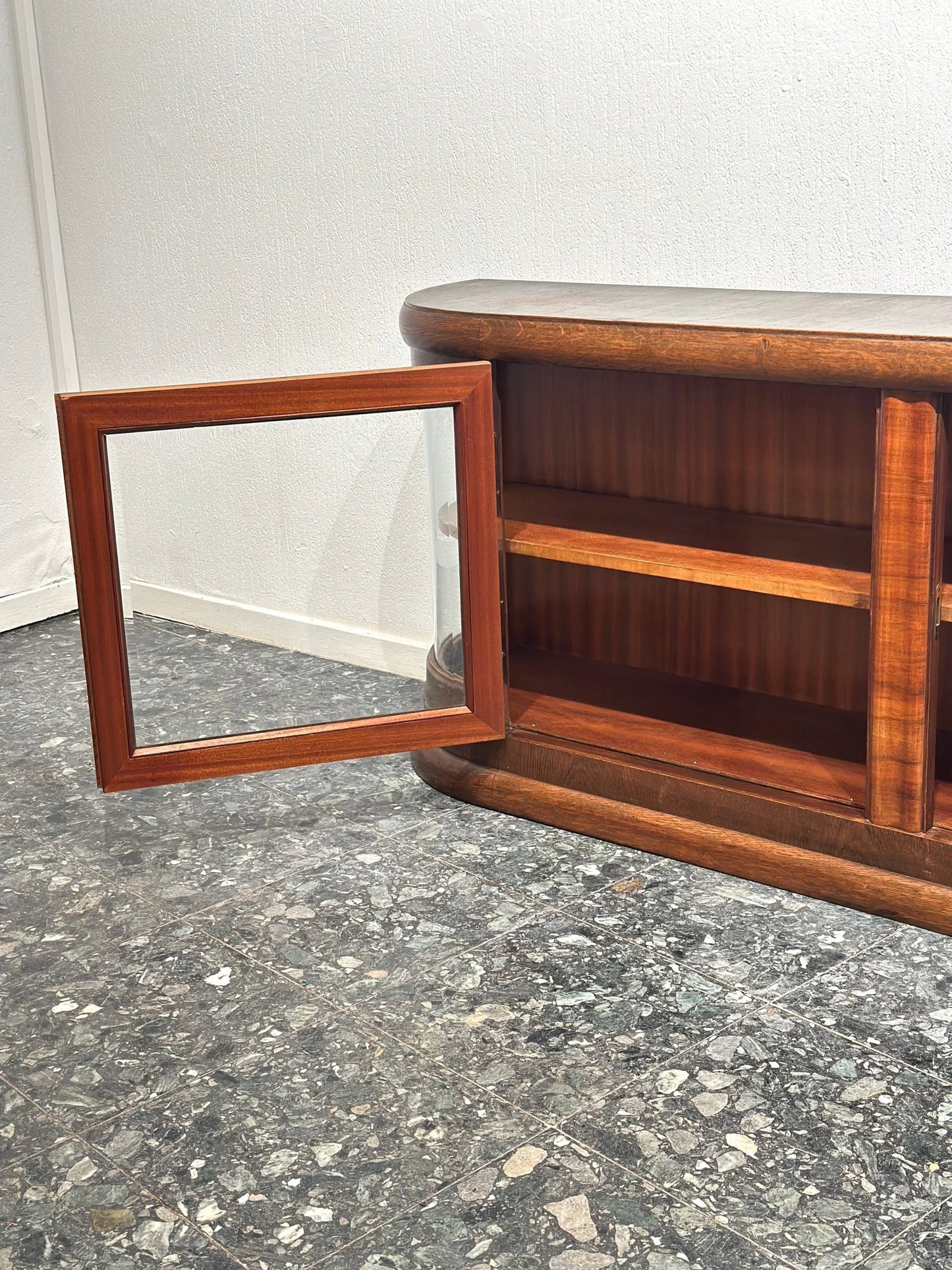 Art - Deco Walnut Sideboard Wall Cabinet - Lattico