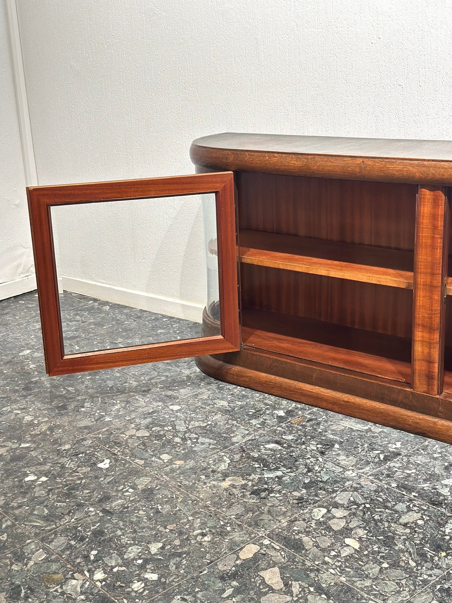 Art - Deco Walnut Sideboard Wall Cabinet - Lattico