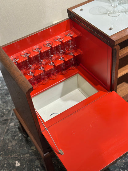 French cocktail cabinet / serving bar trolley