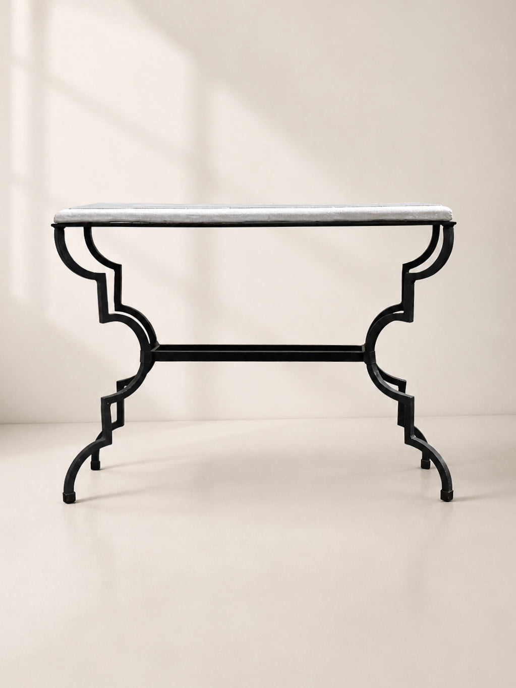 Forged Iron Neoclassical Console Table, Italy 1950’s