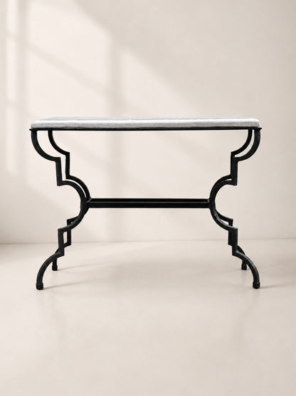 Forged Iron Neoclassical Console Table, Italy 1950’s