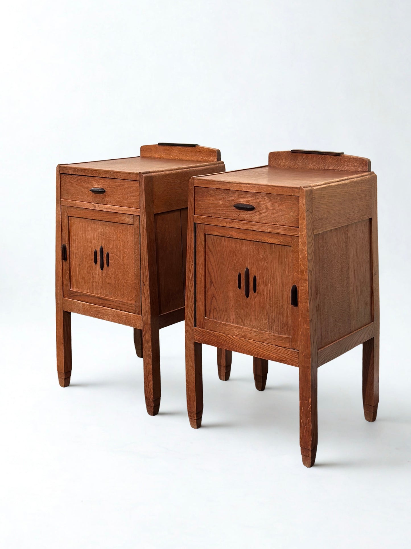 Pair of Amsterdamse School Nightstands by J.J. Zijfers