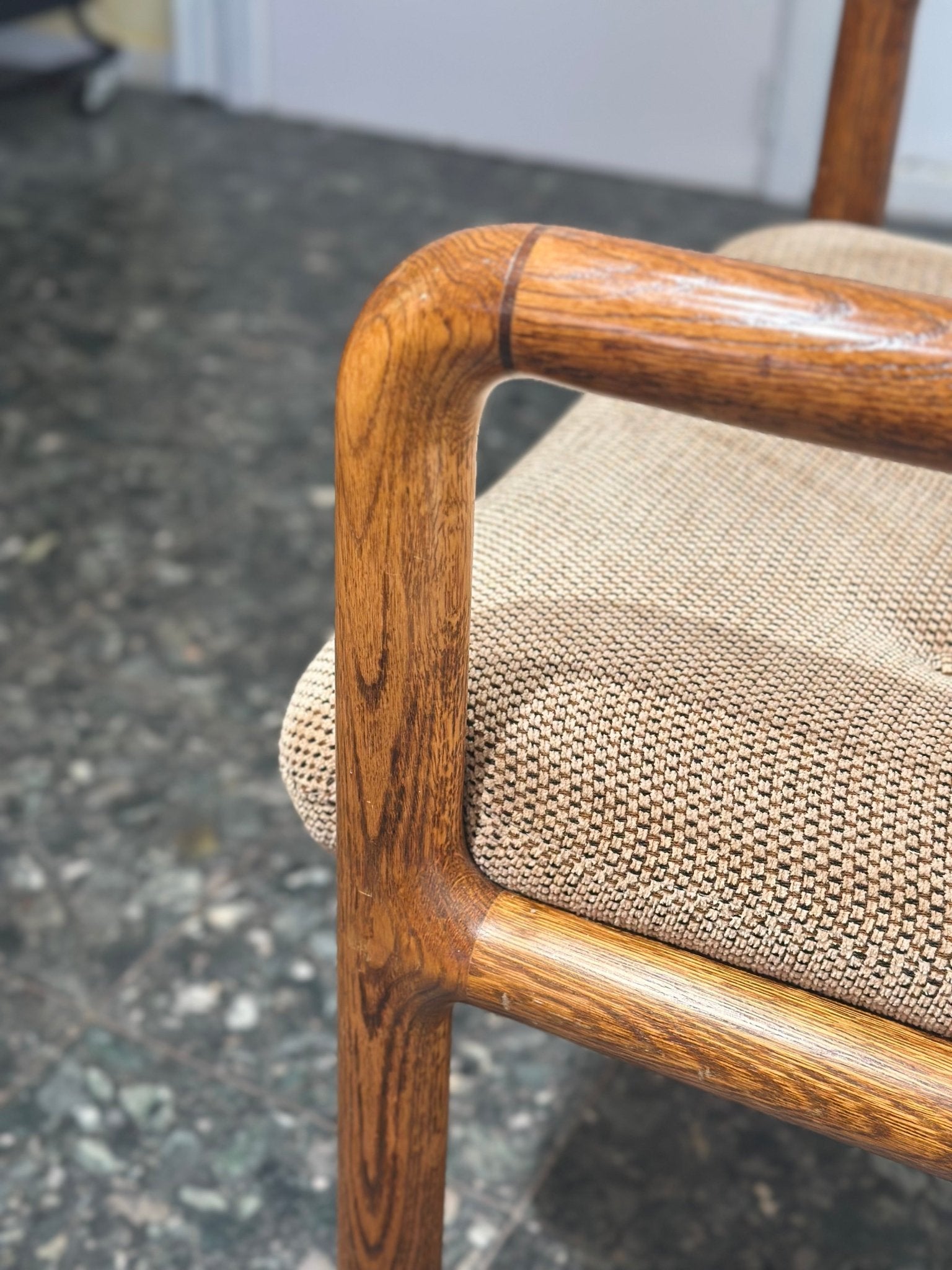 Set of 5 Vintage Dining Chairs – Solid Pine, Organic Design - Lattico