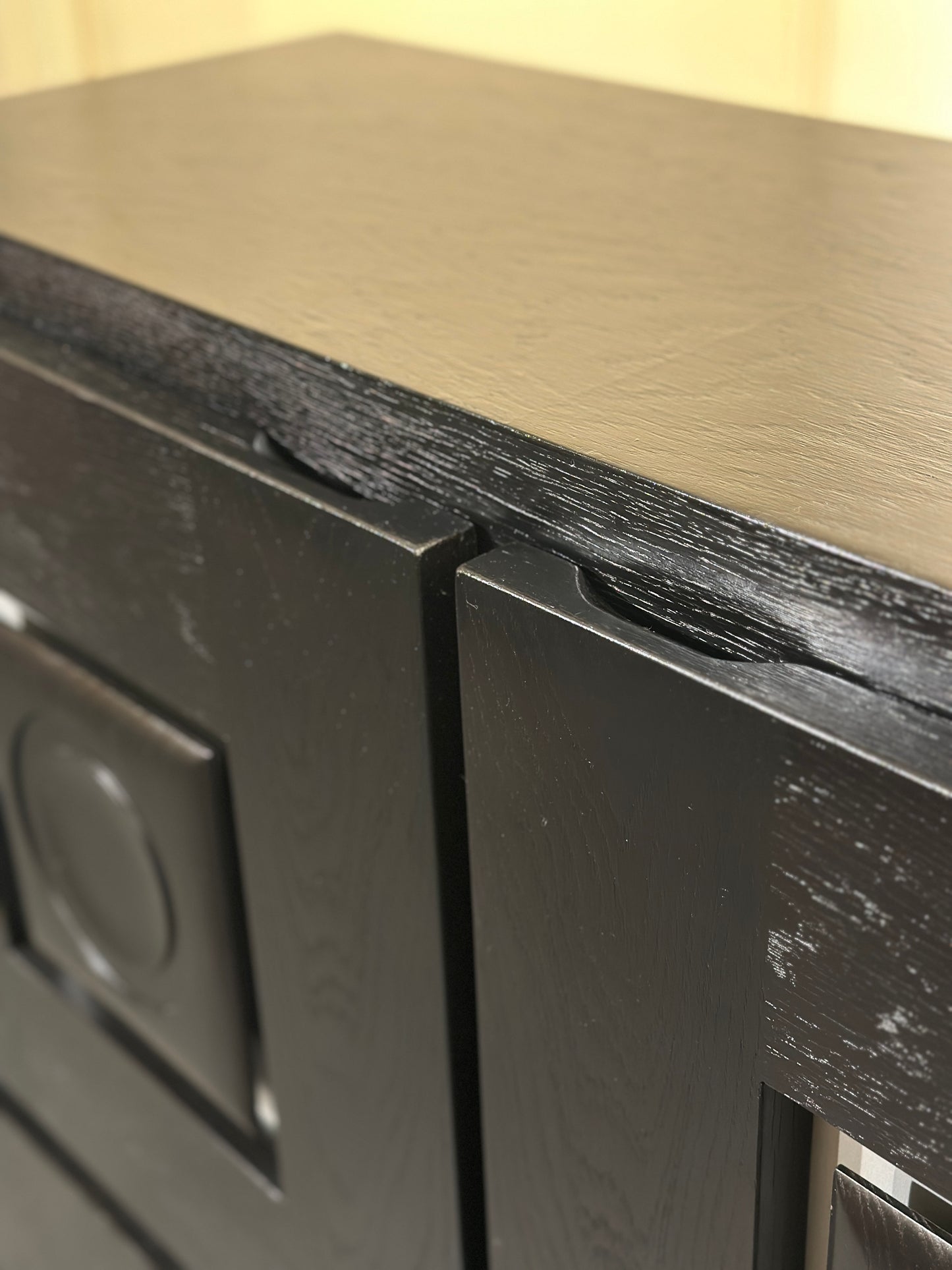 Belgian Brutalist Black Bar Cabinet