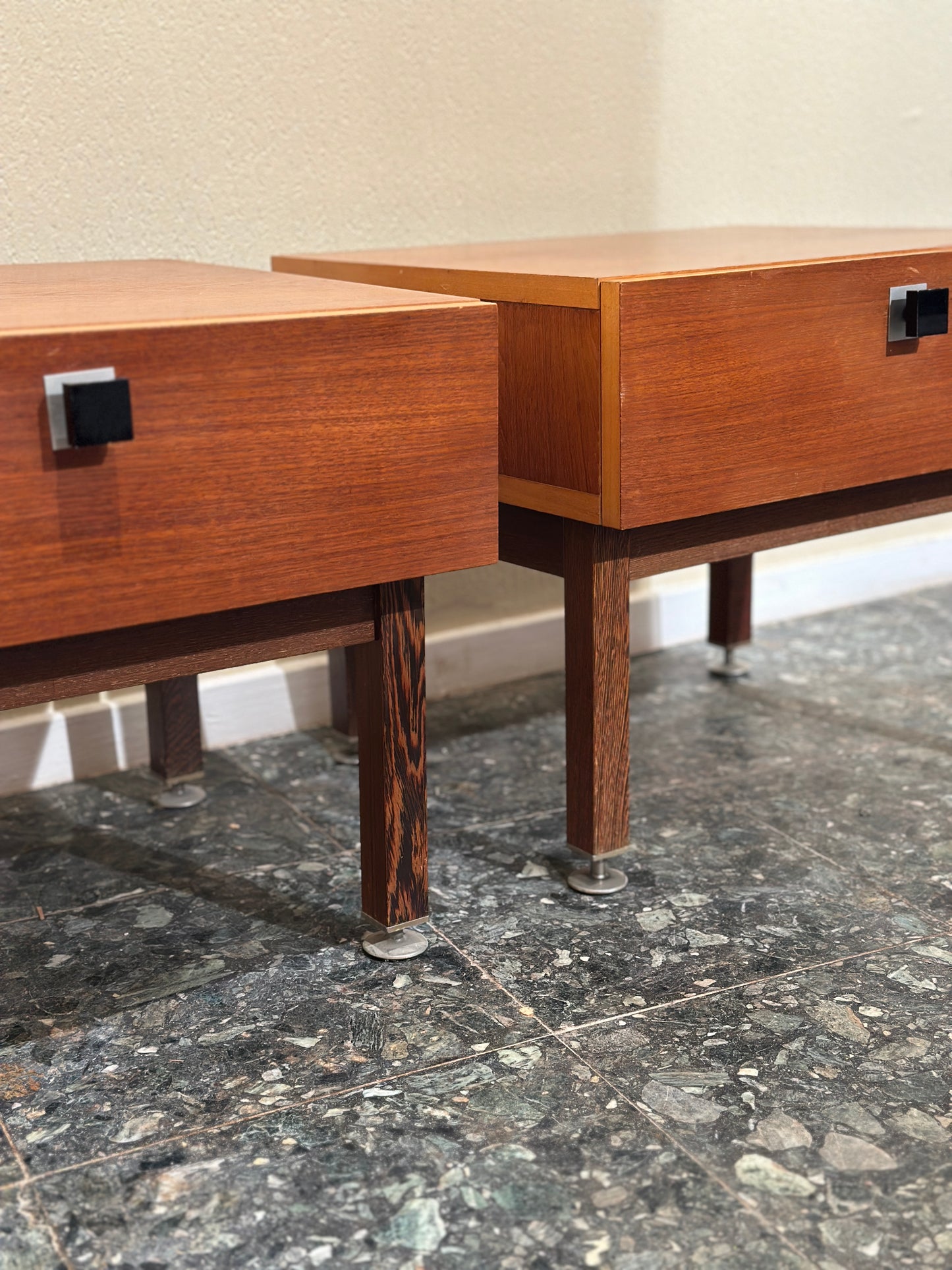 Set Midcentury Teak Nighstands