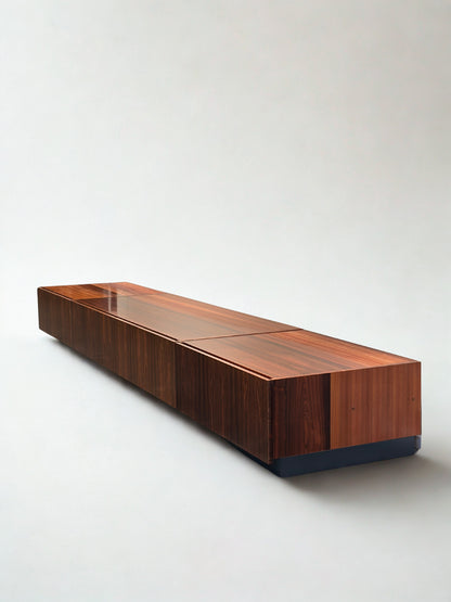 XXL Mid-Century Rosewood Lowboard – 360 cm