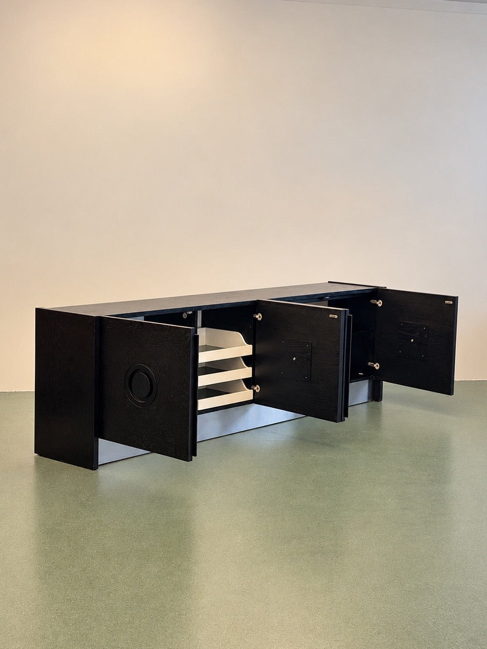 Black Brutalist Sideboard, 1970’s