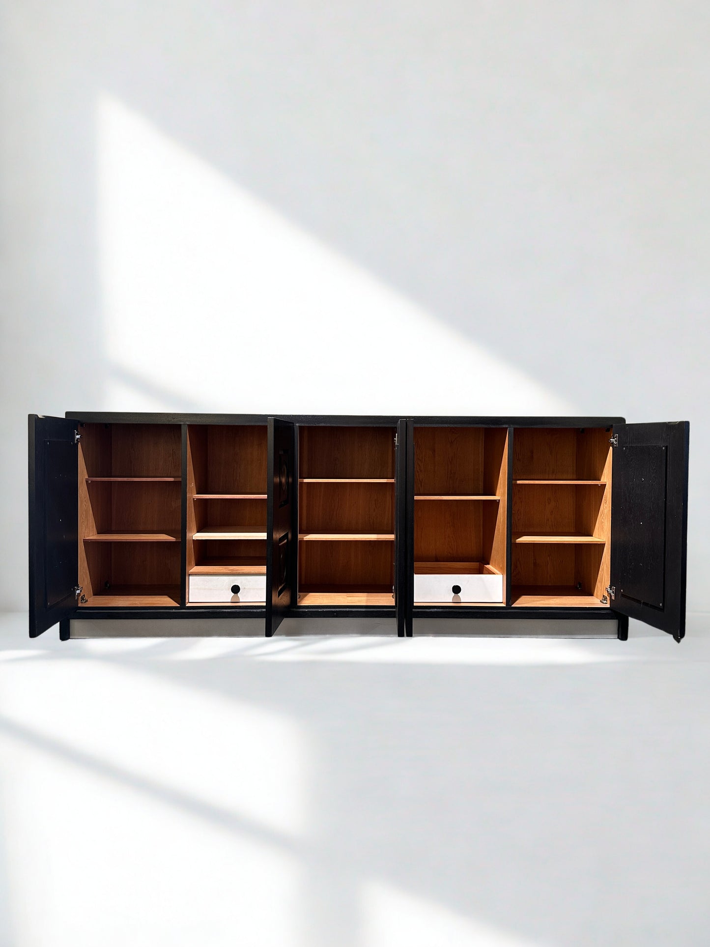 Belgian Brutalist Black Sideboard