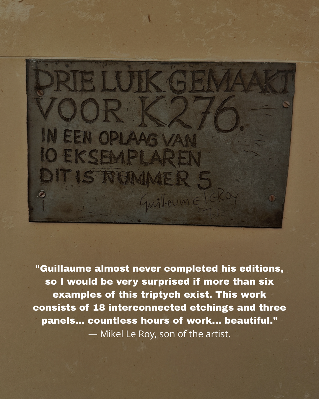 Guillaume Le Roy – Triptych, 1971 Amsterdam