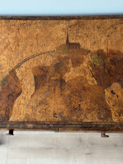 French Art Deco Desk in Burlwood