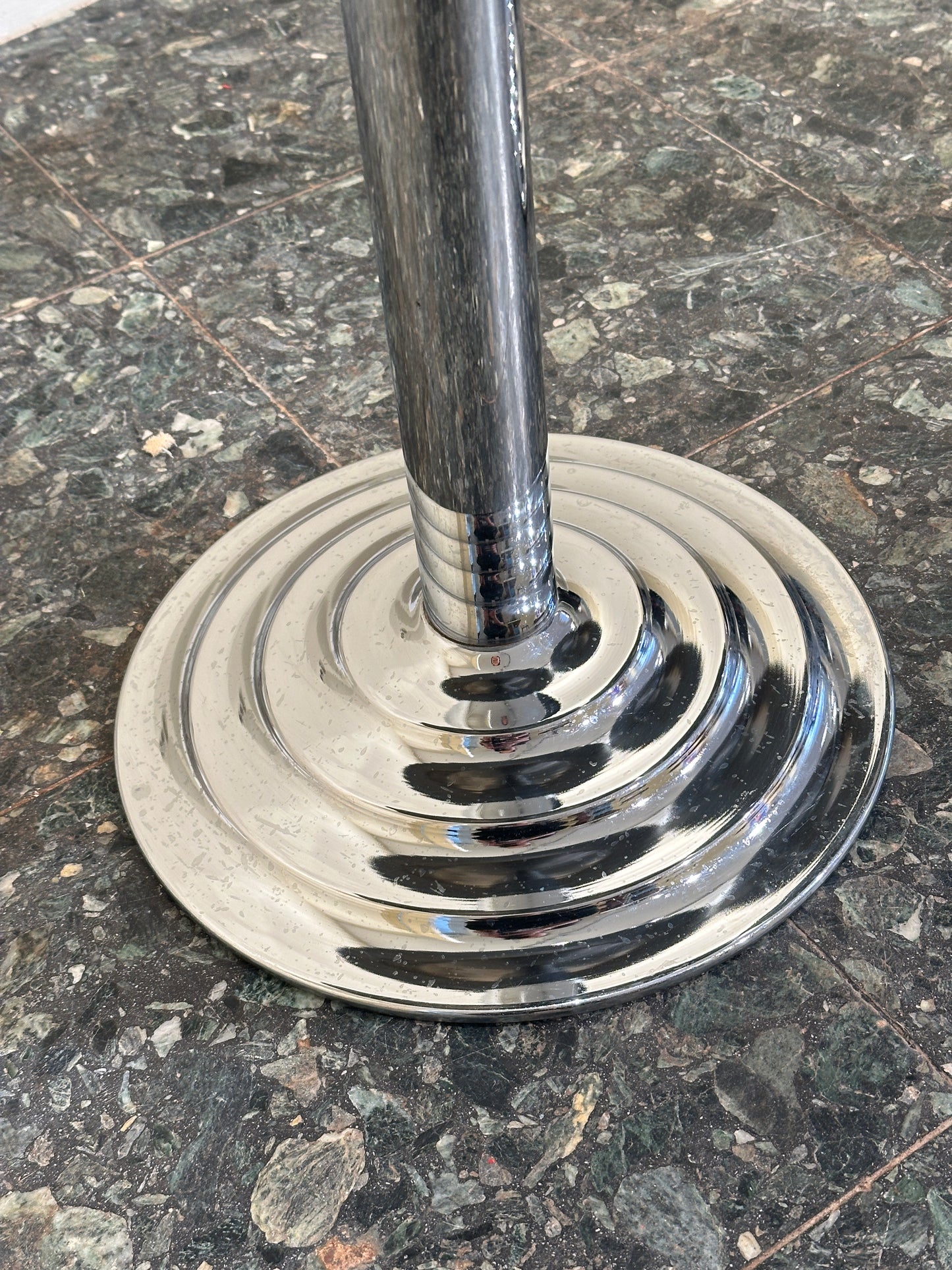 Pair of Chrome Mirrored Sidetables, 1980’s