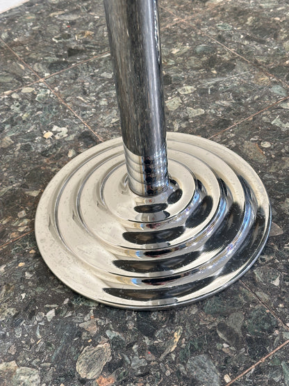 Pair of Chrome Mirrored Sidetables, 1980’s