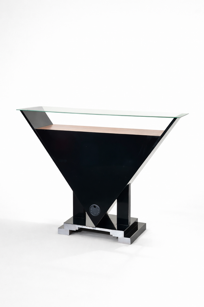 Art Deco Burlwood Console