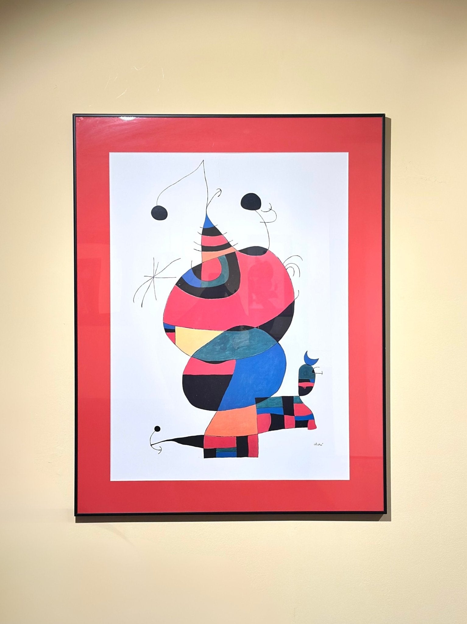 Vintage Joan Miró, Red Sky - Lattico