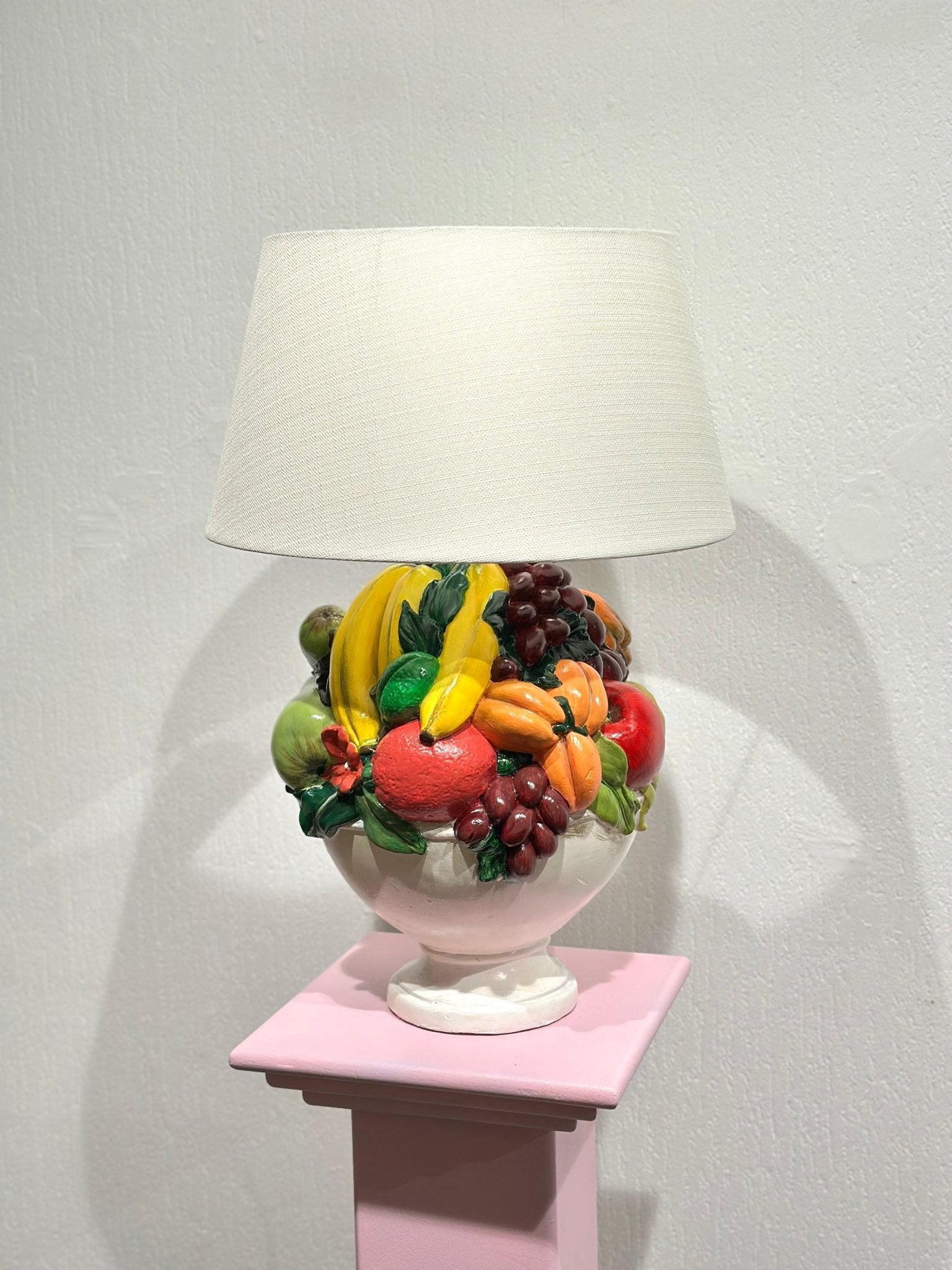 Vintage Italian Ceramic Table Lamp with Fruit Design - Lattico