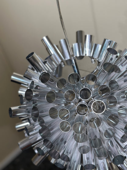 Vintage Chrome Space Age Pendant Lamp