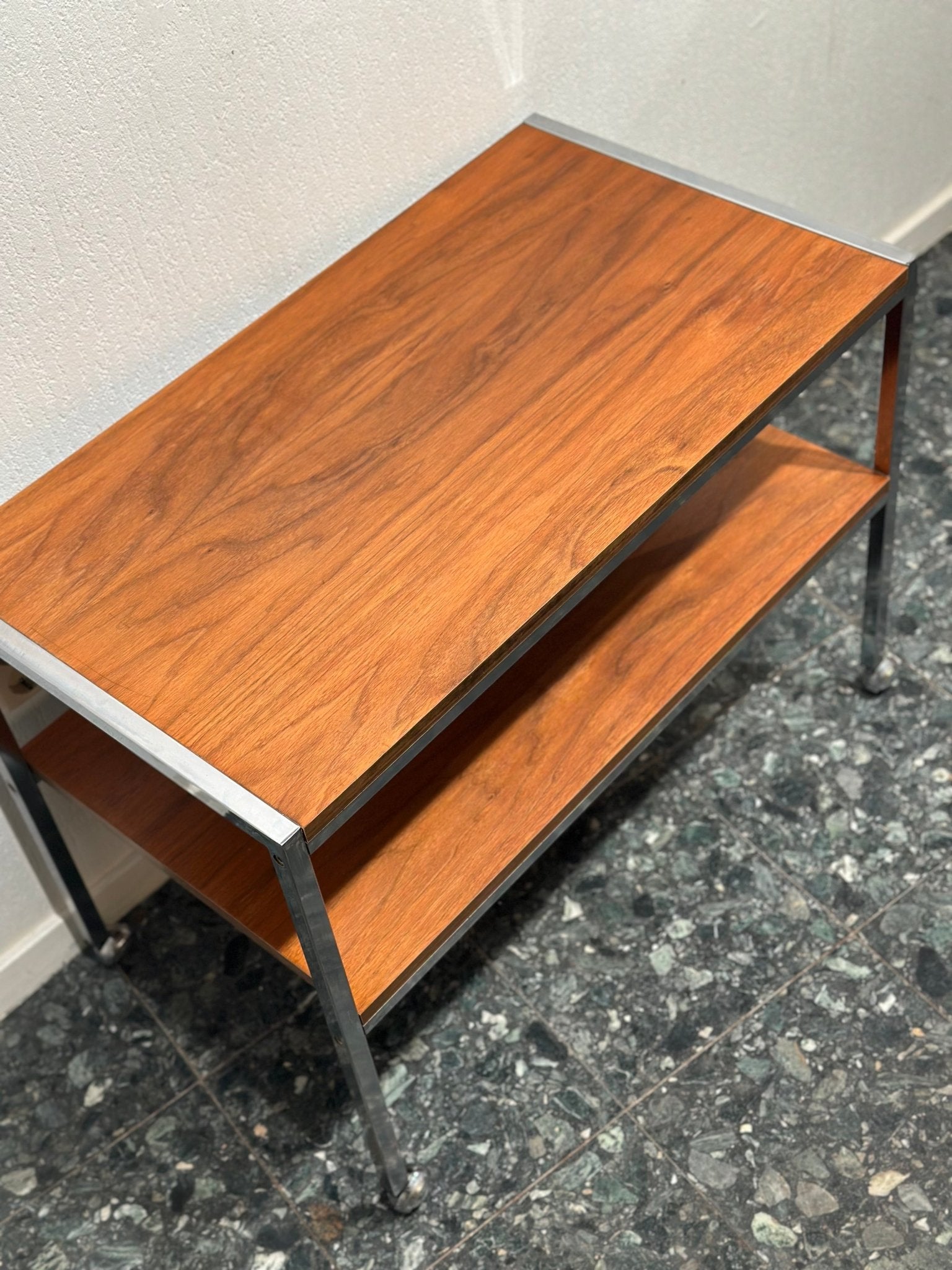 Vintage Trolley in Teak and Chrome - Lattico