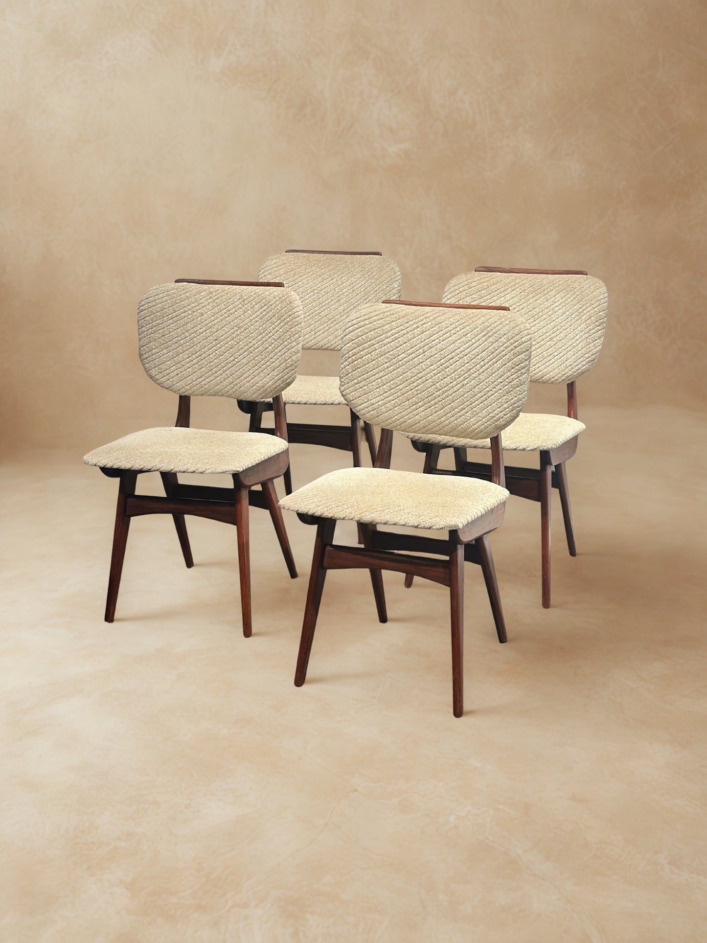 Set of 4 Vintage Bako Teak Dining chairs