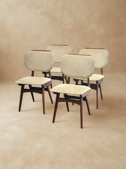Set of 4 Vintage Bako Teak Dining chairs