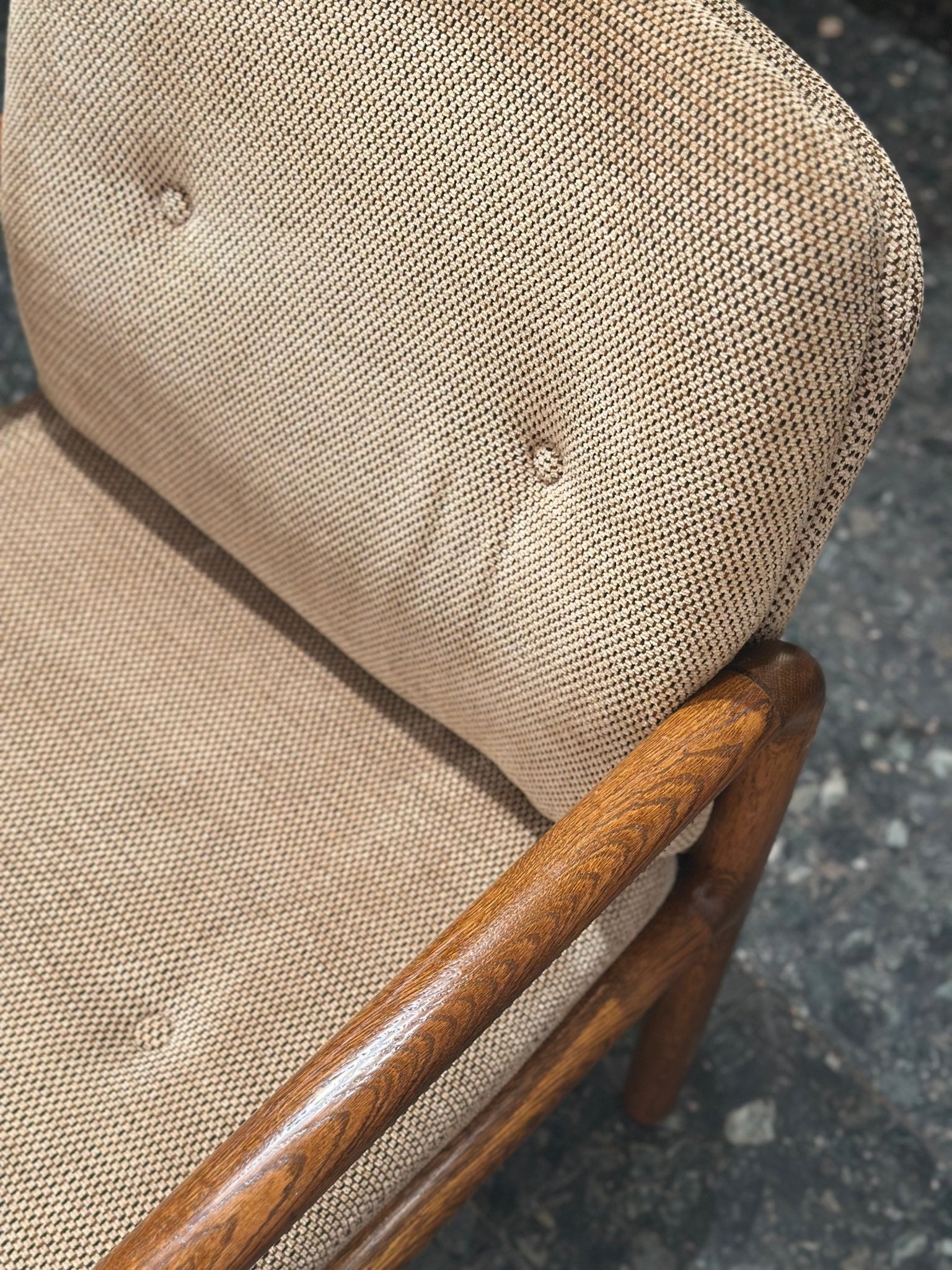Set of 5 Vintage Dining Chairs – Solid Pine, Organic Design - Lattico