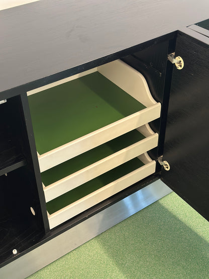Black Brutalist Sideboard, 1970’s