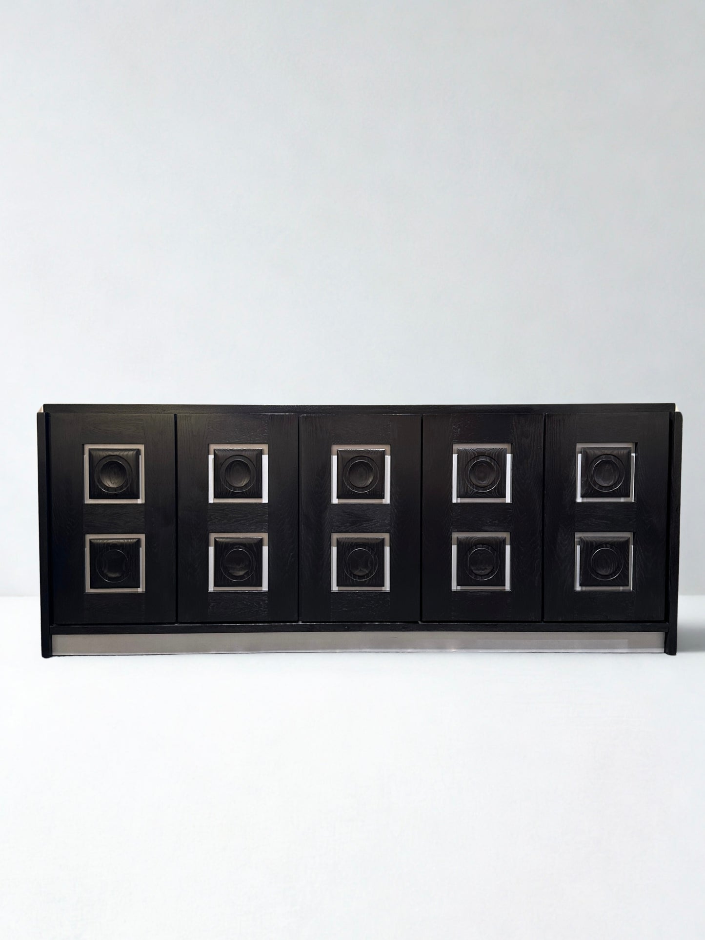 Belgian Brutalist Black Sideboard