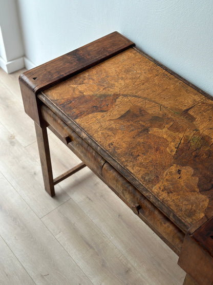 French Art Deco Desk in Burlwood