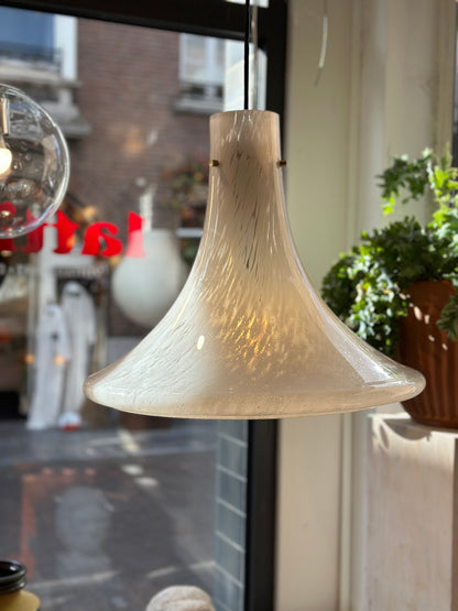 Rare Glashütte Limburg “Trumpet” Pendant Lamp – 1970s