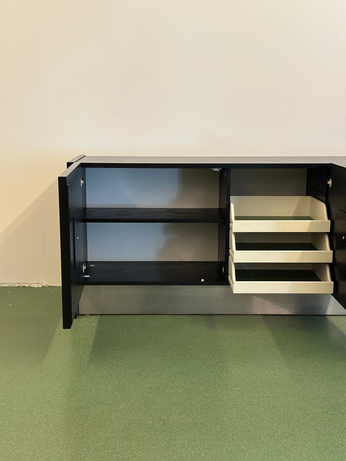 Black Brutalist Sideboard, 1970’s